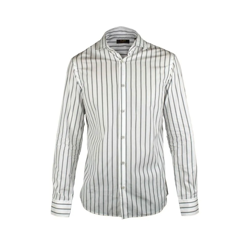 Moorer Overhemd Slim Fit White Cotton Shirt White