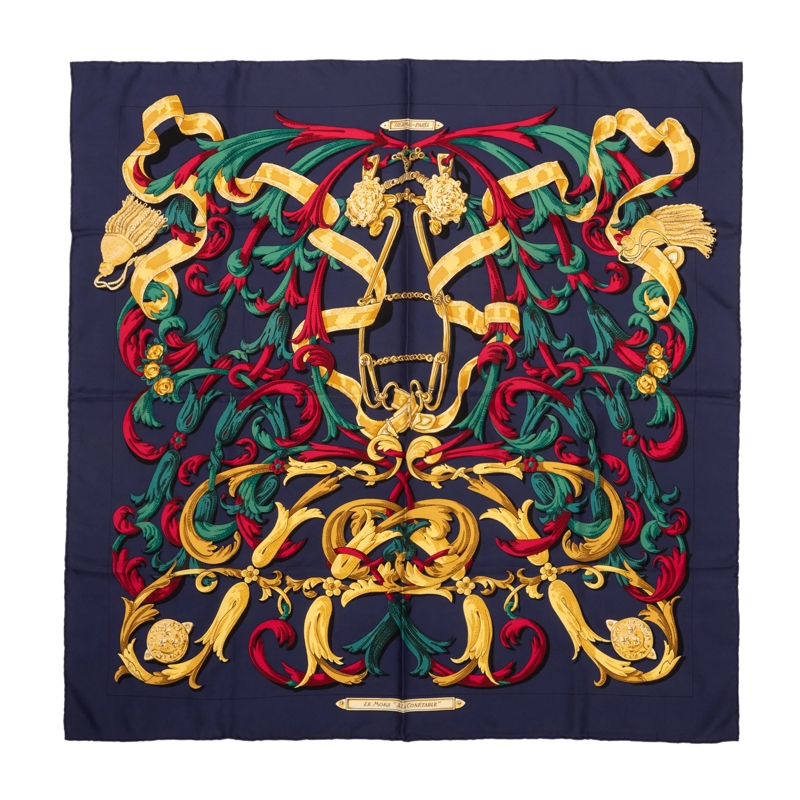 Hermès Halstuch Scarf marineblau