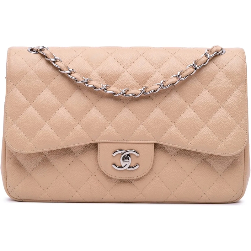 Chanel Sac à bandoulière Jumbo Classic Caviar Double Flap braun