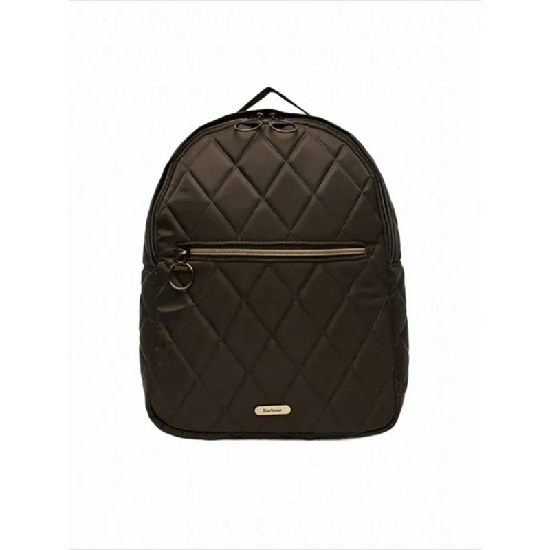 Barbour Rucksack Quilted Nylon Backpack With Adjustable Straps Black