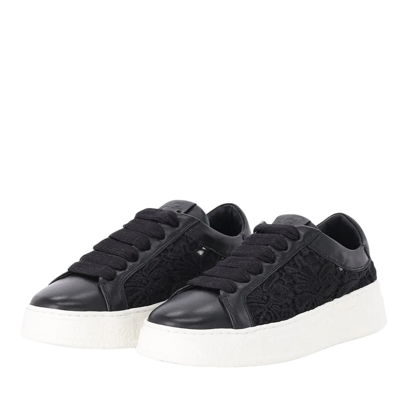 Agl Veterschoenen Sneaker Guily Fabric schwarz
