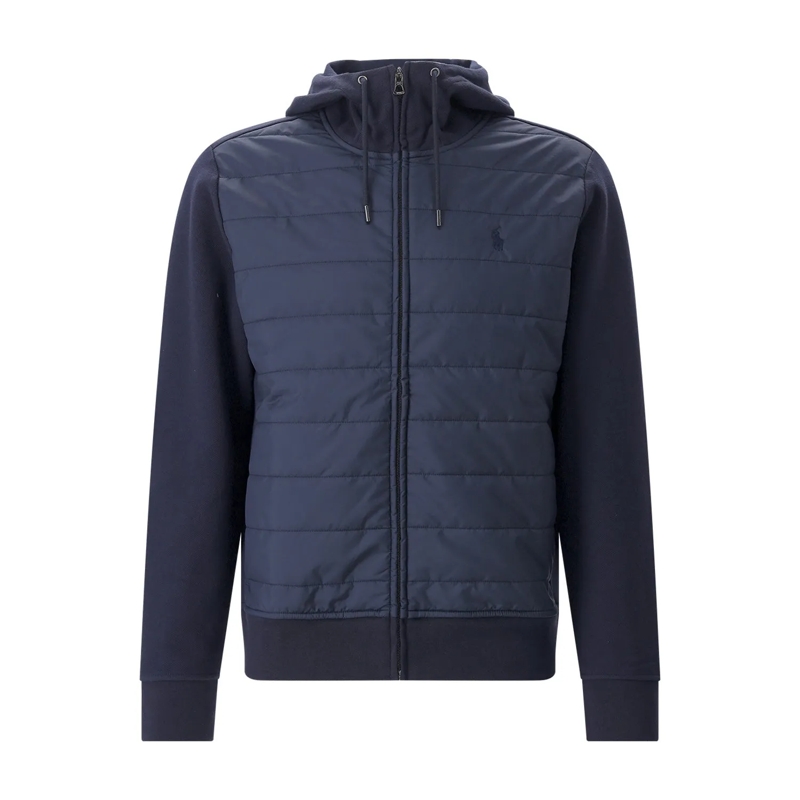 Polo Ralph Lauren Poloshirt Übergangsjacke im Materialmix blau