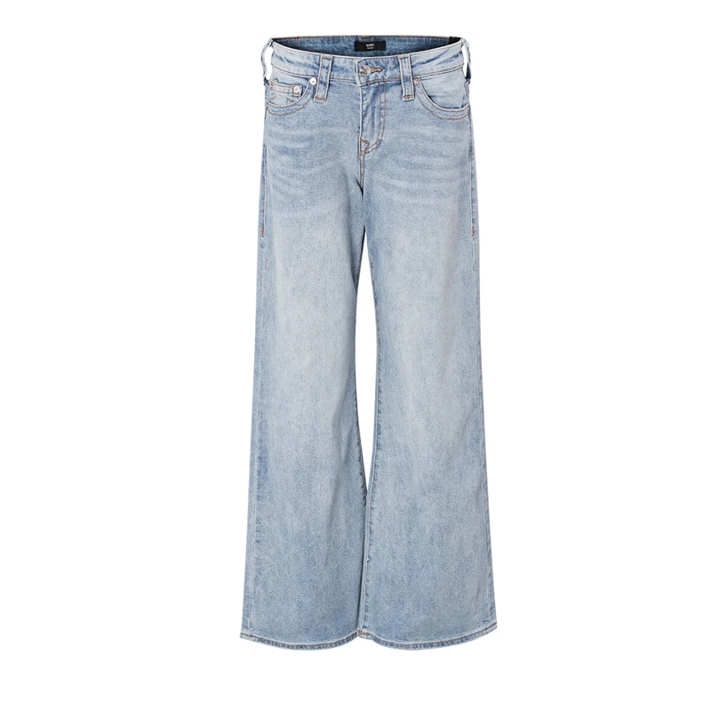 True Religion Jeans - Baggy-Jeans- Light-Wash-Waschung- Comfort Fit hell-blau
