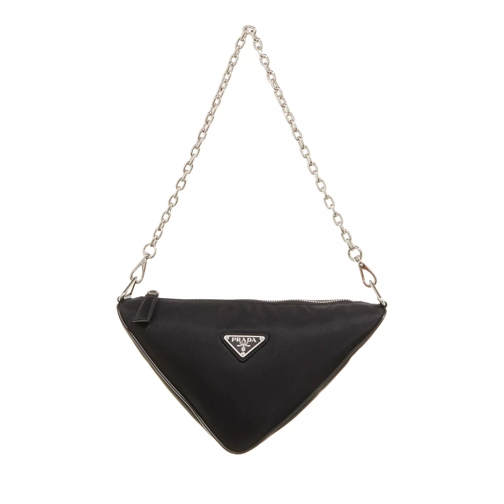 Prada Triangle Shoulder Bag Nylon Black Crossbody Bag