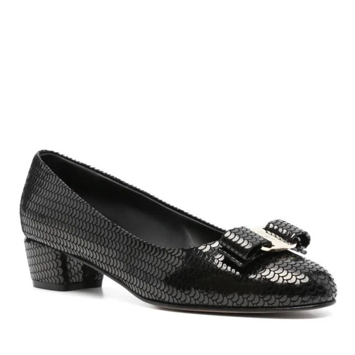 Salvatore Ferragamo Vara Black Shoes Black Ballerine