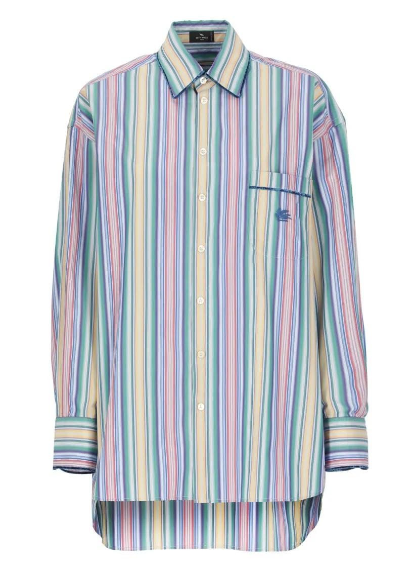 Thumbnail - Etro - Multicolor Shirt In Cotton - Größe 40 - bunt