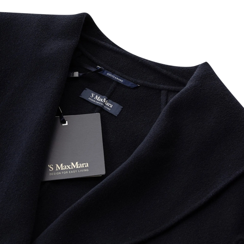 S Max Mara Mantel Mantel Messi aus Schurwolle dunkelblau(Image 3)
