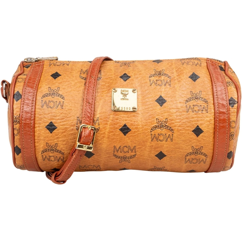 MCM Tote MCM Visetos Monogram Bowling Crossbody Bag braun