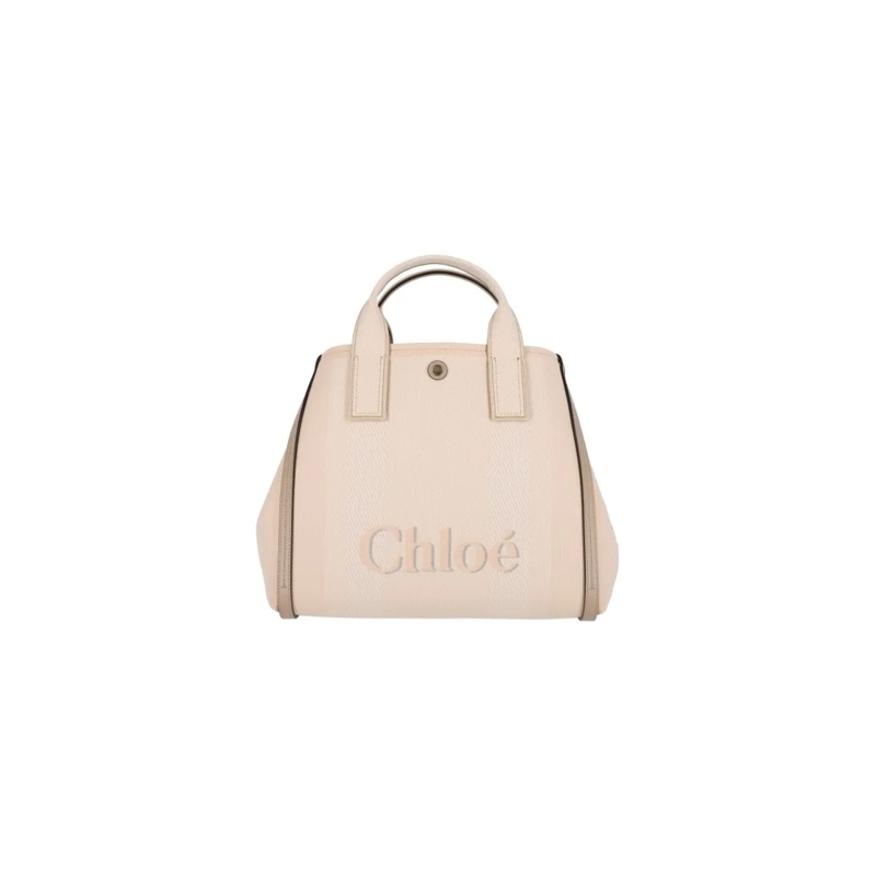 Chloé Crossbody Bag Structured Tote Bag With Rafia Effect Neutrals