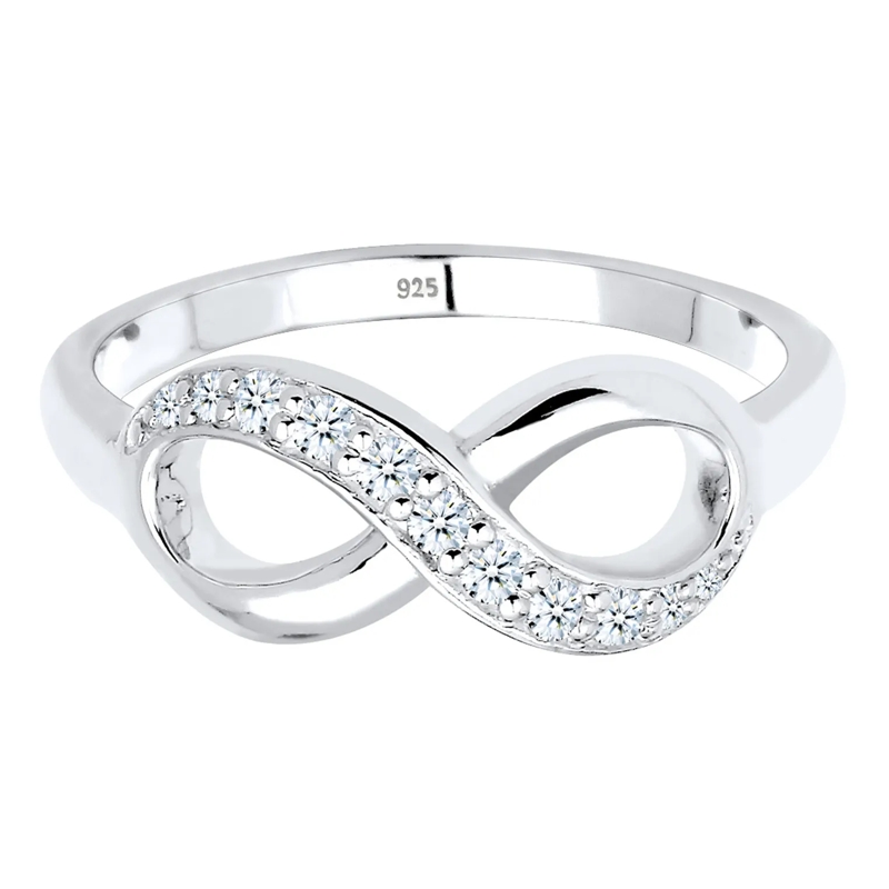 Elli Diamantring Ring Infinity Diamant 0.125 ct. Geschenkidee 925 S weiss(Image 2)