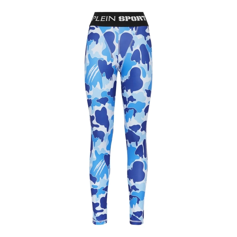 Plein Sport Leggings Leggings Camouflage hell-blau