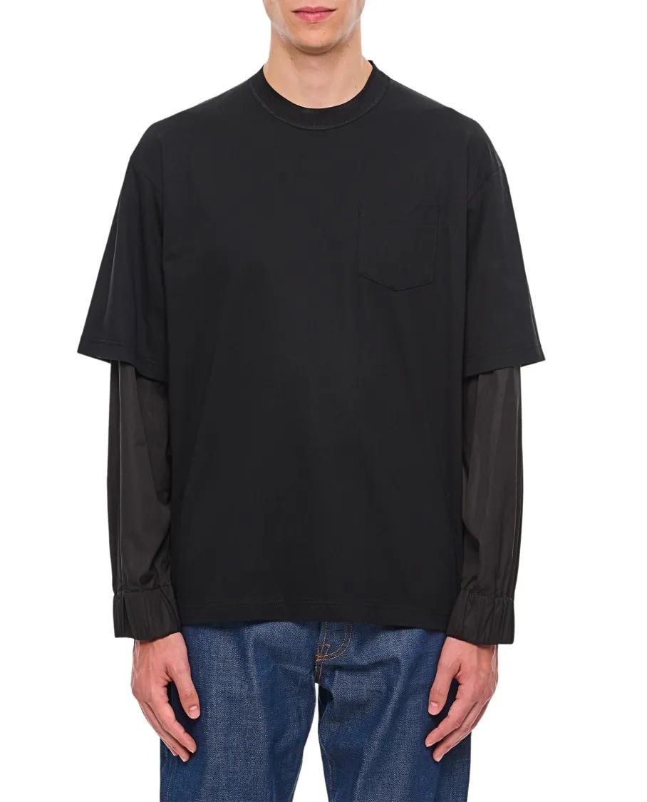 Sacai - Cotton Jersey Shirt - Größe 1 - schwarz