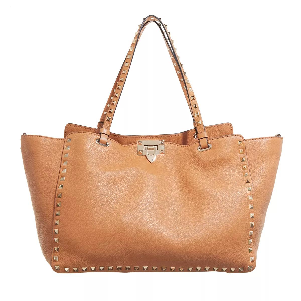 VALENTINO Tote - Medium Tote Bag Rockstud - Gr. unisize - in Braun - für Damen