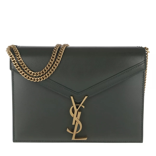 Saint Laurent Cassandra Monogramme Chain Bag Leather Green Crossbodytas