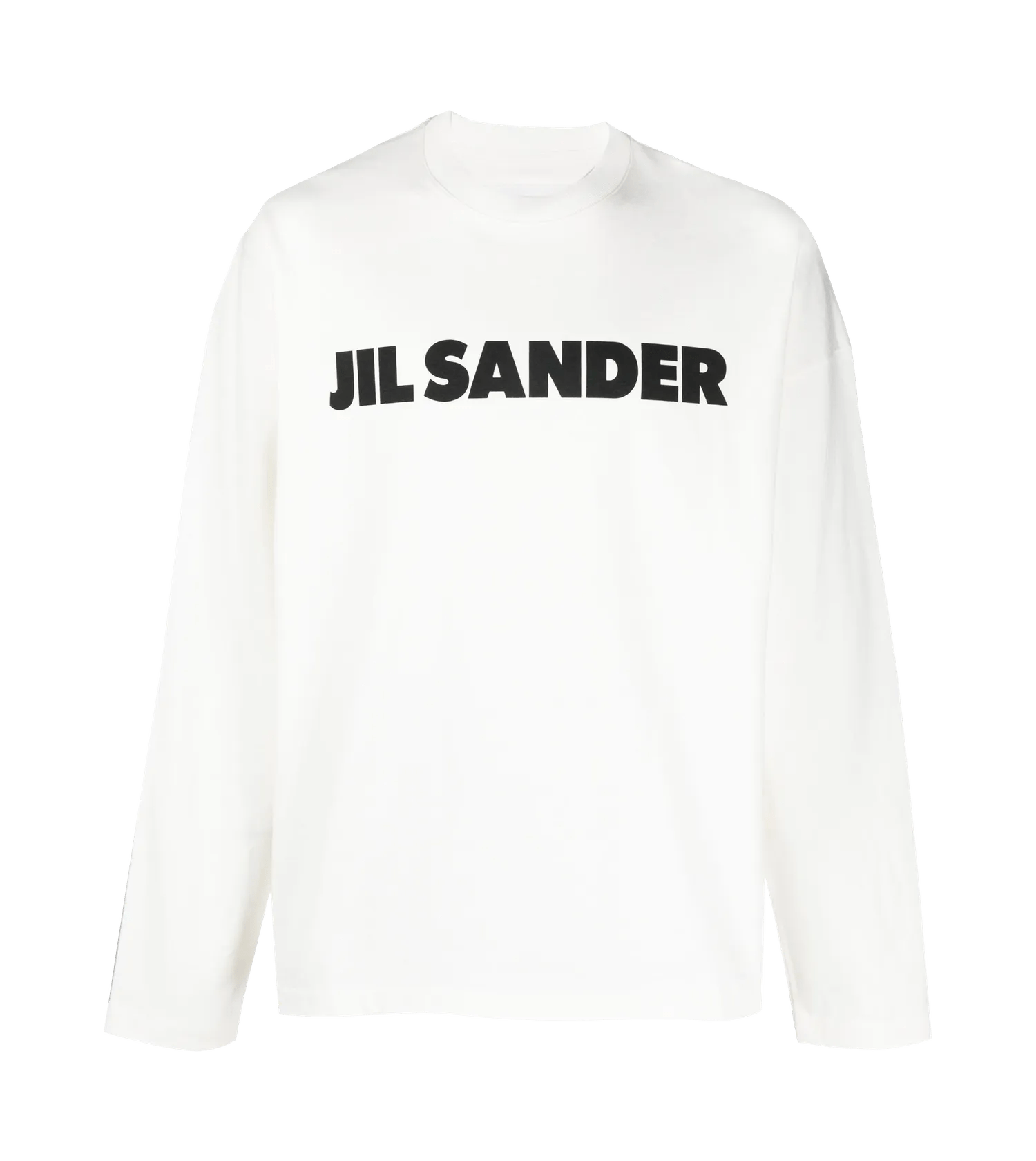 Jil Sander - Longsleeve mit Logoprint - Größe S - weiß