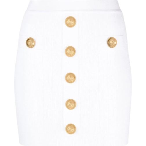 Balmain Midi-Röcke Balmain Stretch Mini Skirt weiß