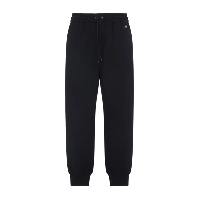 Celine Pantalon Black Cotton Pants With Drawstring Waist Black