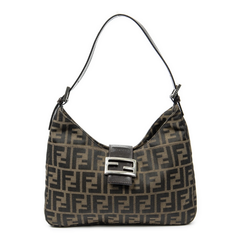 Fendi Crossbody Bag Front Slip Pocket Hobo hell-braun