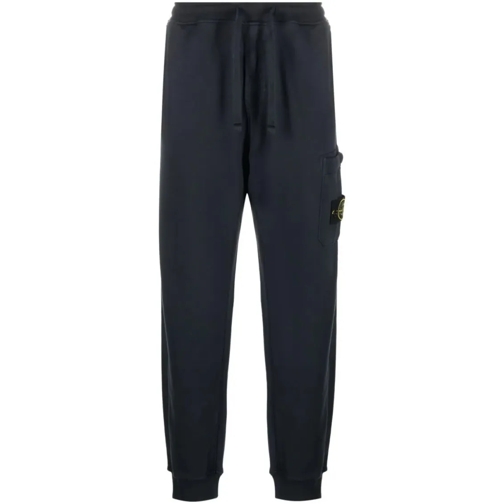 Stone Island Jogginghosen Compass-Badge Cotton Track Pants Blue