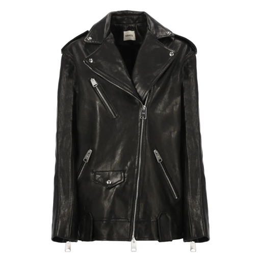 Khaite Black Leather Jacket Black Läderjackor