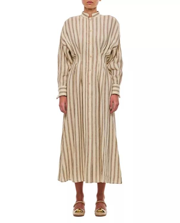 Max Mara - Chemisier Striped Dress - Größe 40 - brown