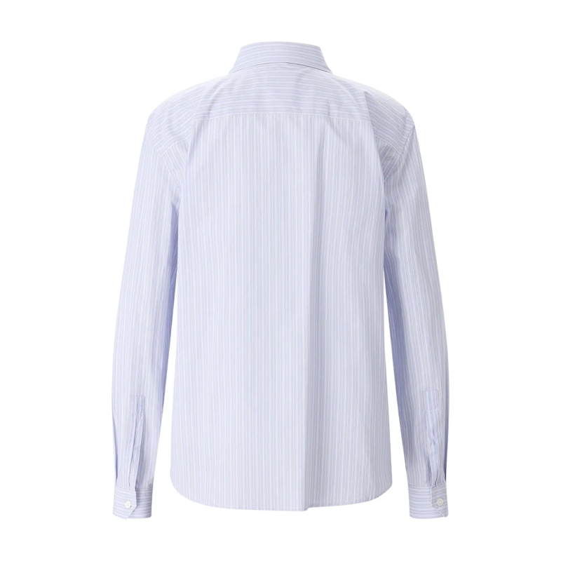 Saint Laurent Bluse Hemdbluse mit Logo blau(Image 3)