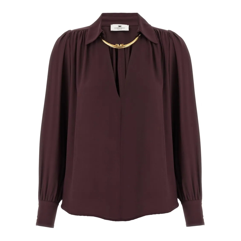 Elisabetta Franchi Chemisier Shirts Merlot rot