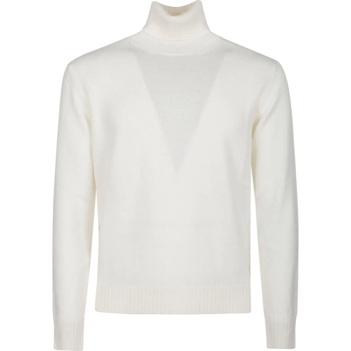 Ballantyne  Plain Turtle Neck Sweater White weiß