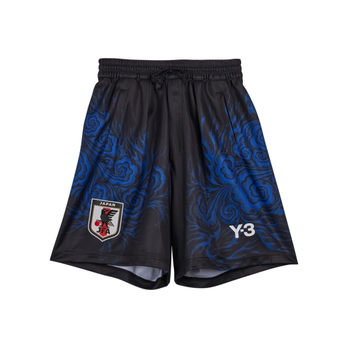 JFA Y-3 JFA Shorts mit Grafikprint (schwarz/blau) BLACK/BOBLUE BLACK/BOBLUE Pantaloncini casual