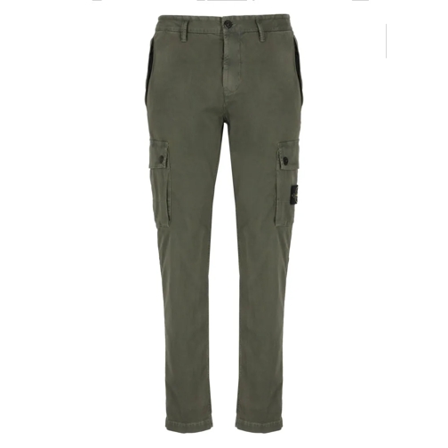 Stone Island Dark Green Cotton Pants Green 