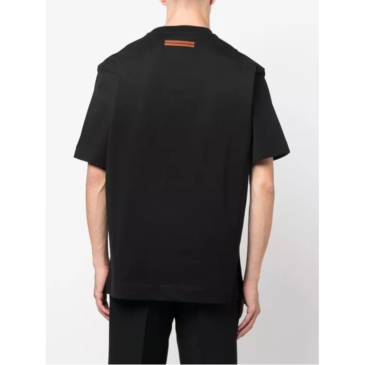 T-shirt noir classique Zegna en coton un basique incontournable
