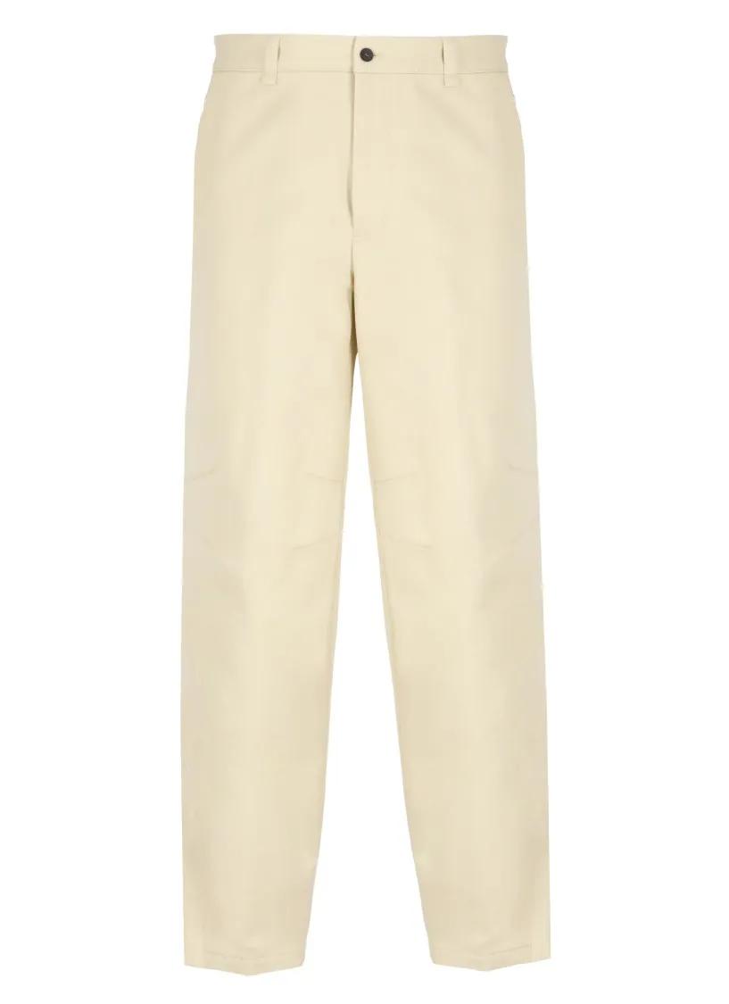 Lanvin - Beige Cotton Pants - Größe 48 -