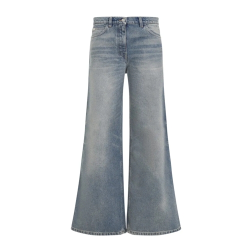 Courrèges Jeans Vintage Denim Blue Cotton Hammer Denim Baggy Pants Blue