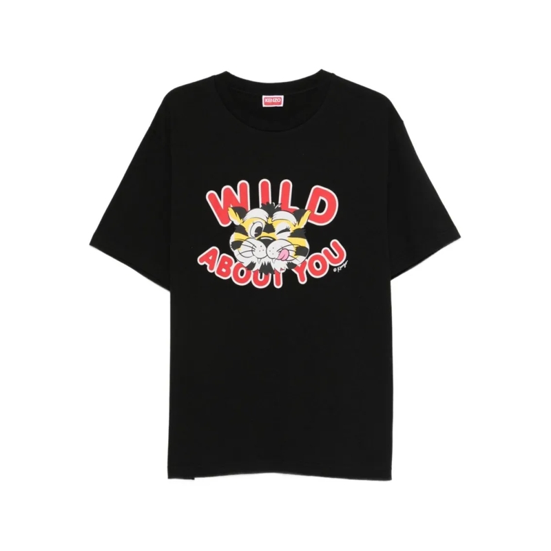 Kenzo T-Shirt Relaxed Fit Graphic Print T-Shirt Black