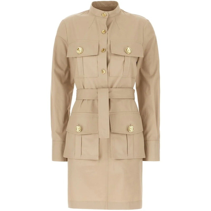 Givenchy Robe midi Cappuccino cotton shirt dress braun