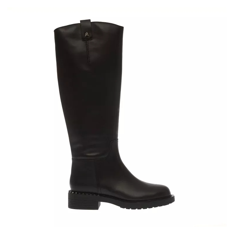 Ash Stiefeletten Black Leather Boot With Gun Studs Black