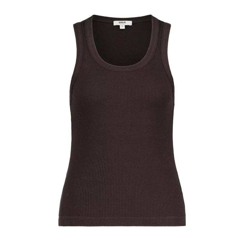 Agolde  Top Poppy aus Baumwollripp 47701897970010 Braun