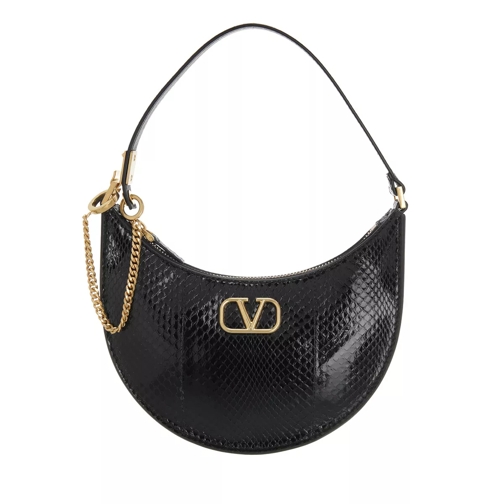 Valentino Garavani Supervee Hobo Bag Leather Black Minitasche