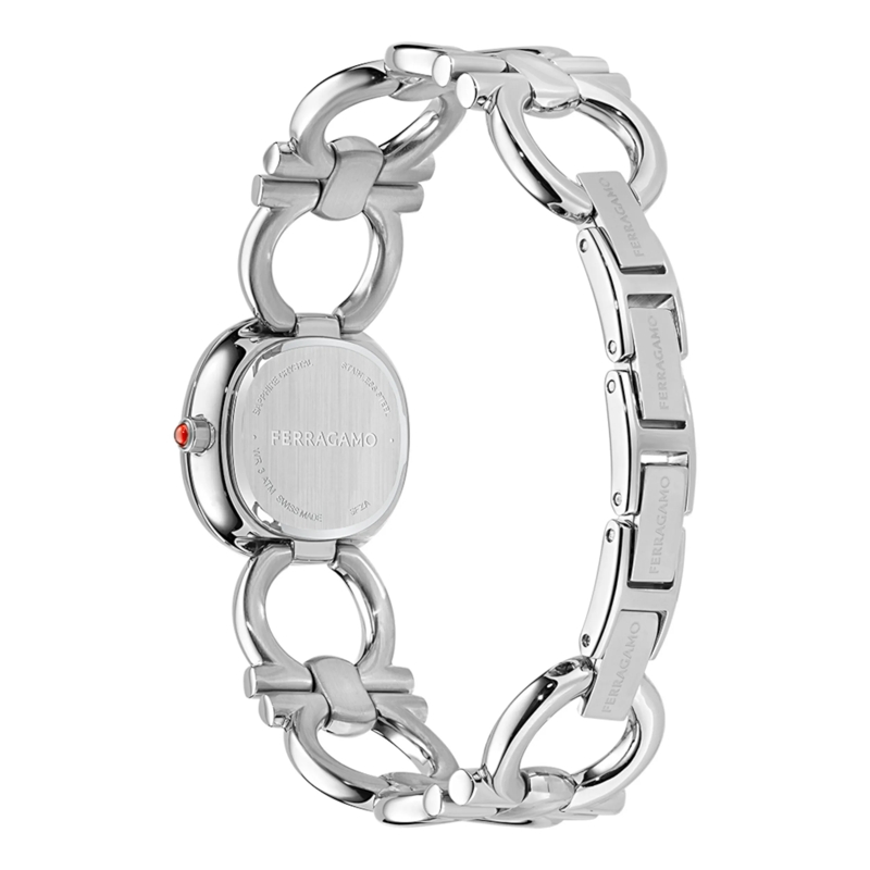 Salvatore Ferragamo Quarzuhr Quarz-Analoguhr Double Gancini silber(Image 4)