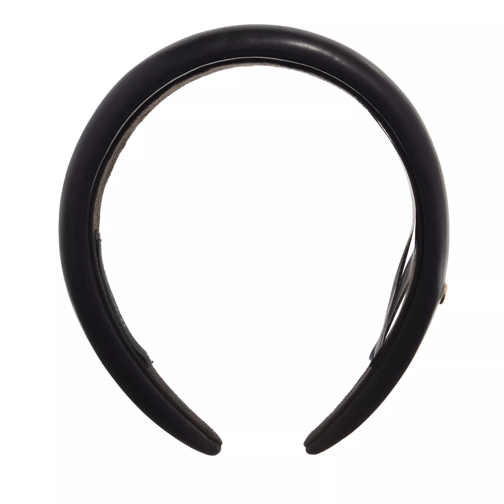 Coach Leather Headband Black Bandeau de cheveux
