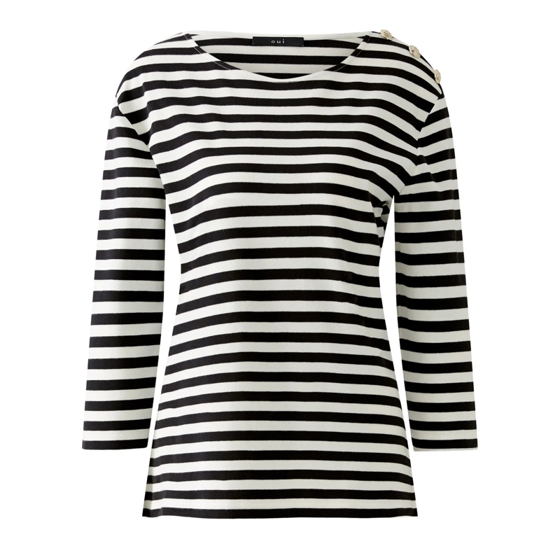 Oui T-Shirt T-Shirt SUNALA schwarz