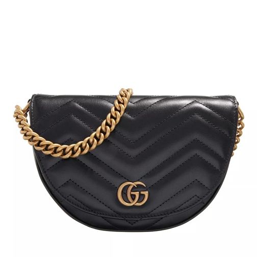 Gucci GG Marmont Mini Bag Matelassé Leather Black Crossbody Bag