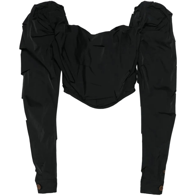 Vivienne Westwood T-Shirt Ls Sunday Corset Top Black schwarz