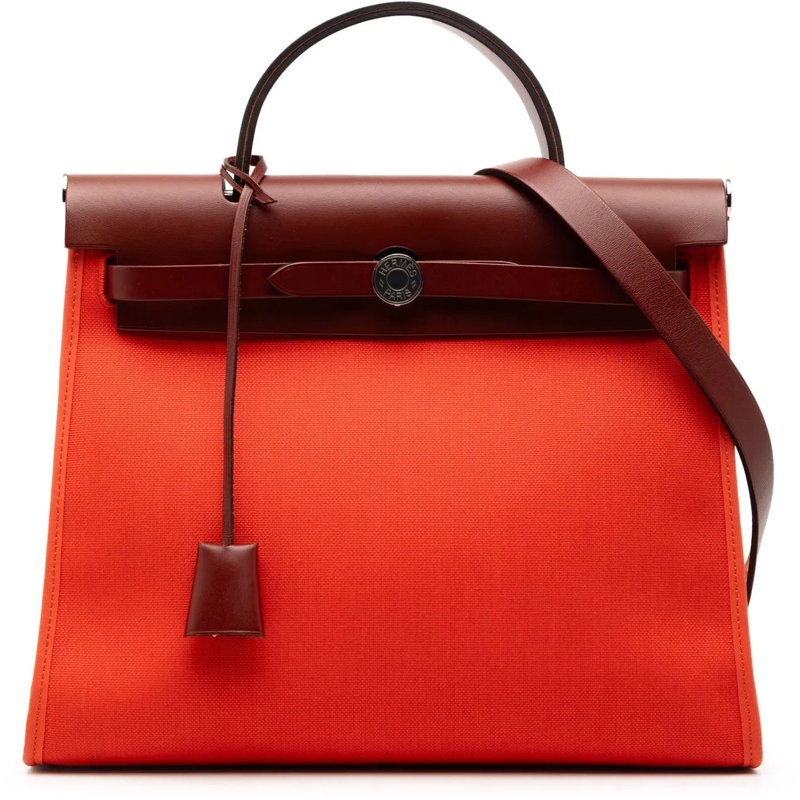 Hermès Schultertasche Toile Herbag Zip 31 orange