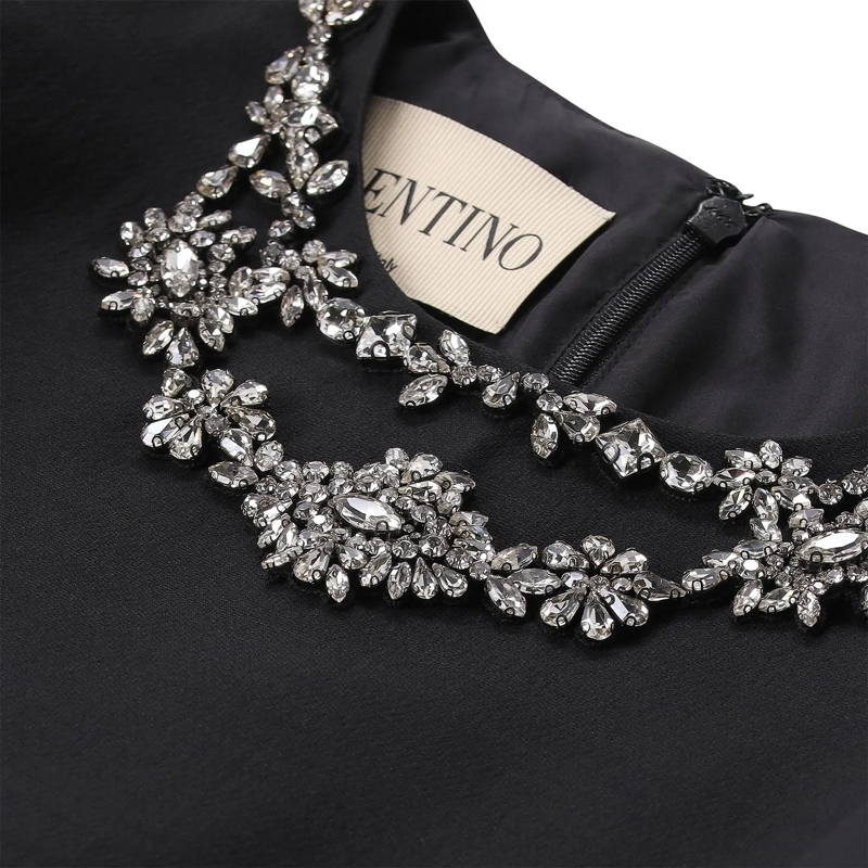 Valentino Garavani Minikleid Minikleid aus Schurwolle & Seide schwarz(Image 4)