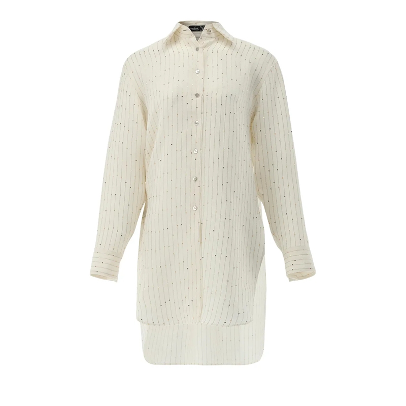 VAN LAACK Bluse Bluse Modern Fit Streifen braun