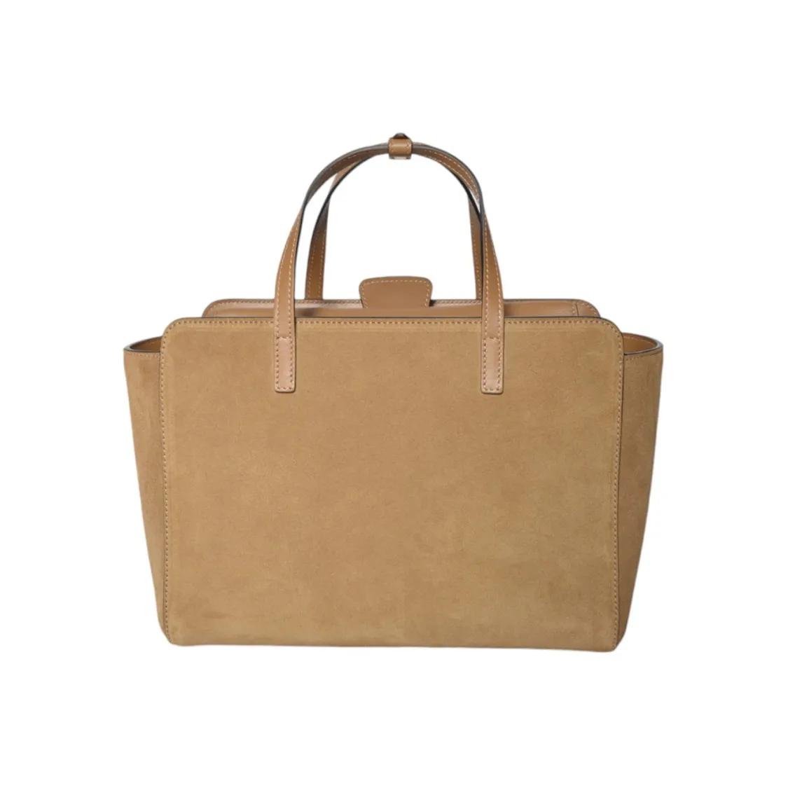 Hidesins Shoppers & Totes Caramel Leather Flap Shopper Bag M Medium in bruin