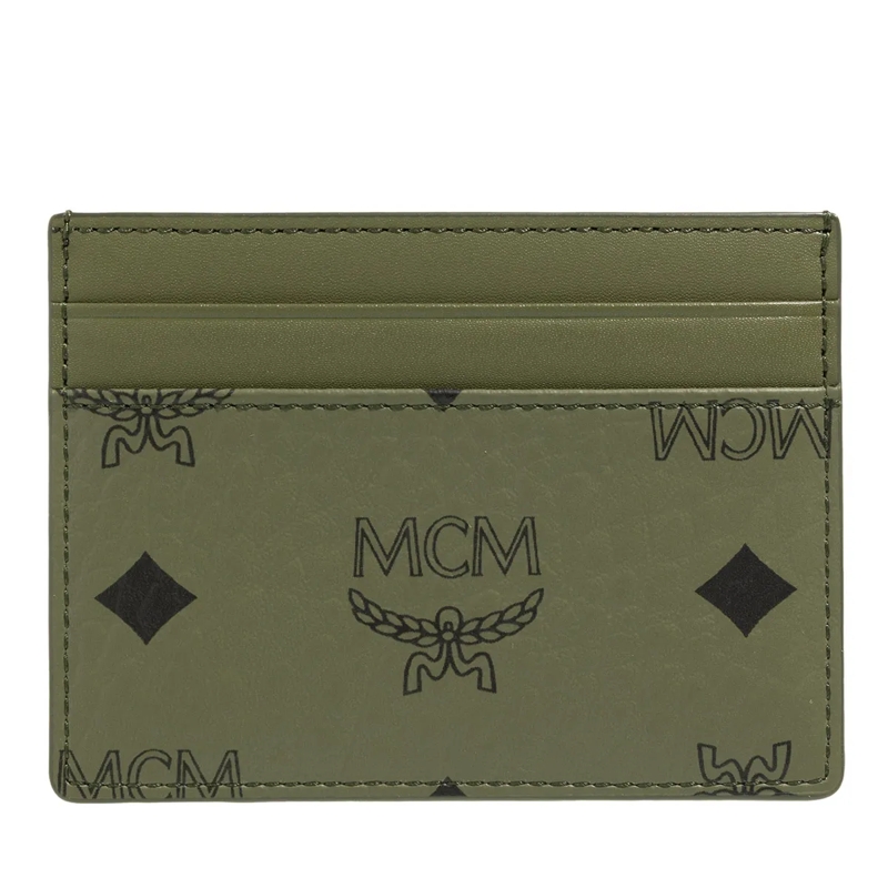 MCM Card Case Aren Card Case Mini Khaki Moss