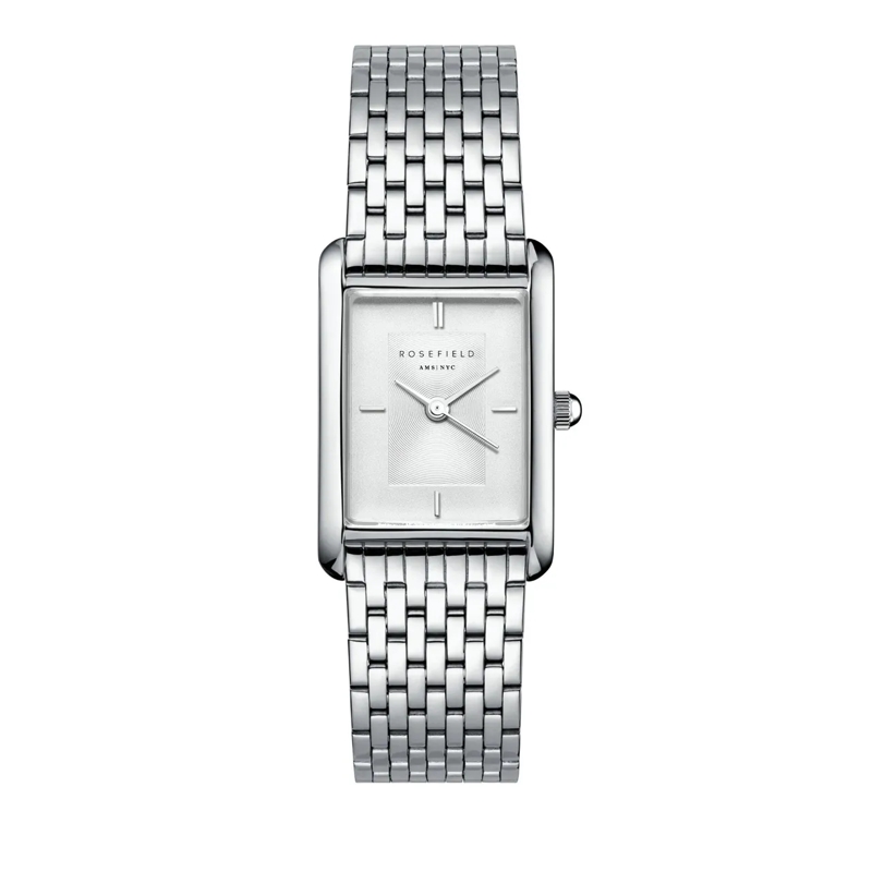 Rosefield Quarzuhr Damenuhr Heirloom Eckig silber