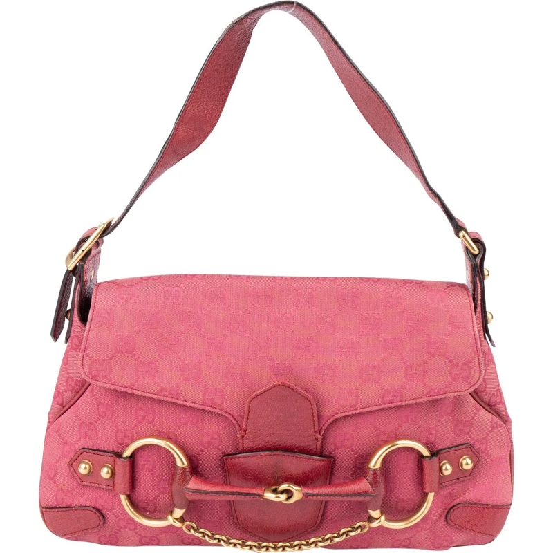 Gucci Schultertasche Gucci GG Monogram Horsebit By Tom Ford Handbag rose